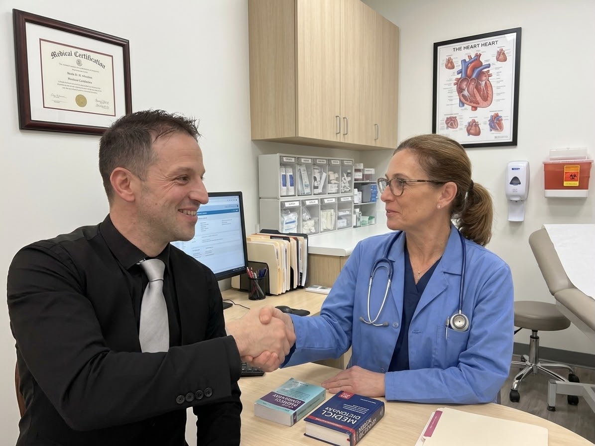Incontro professionale con una professionista sanitaria